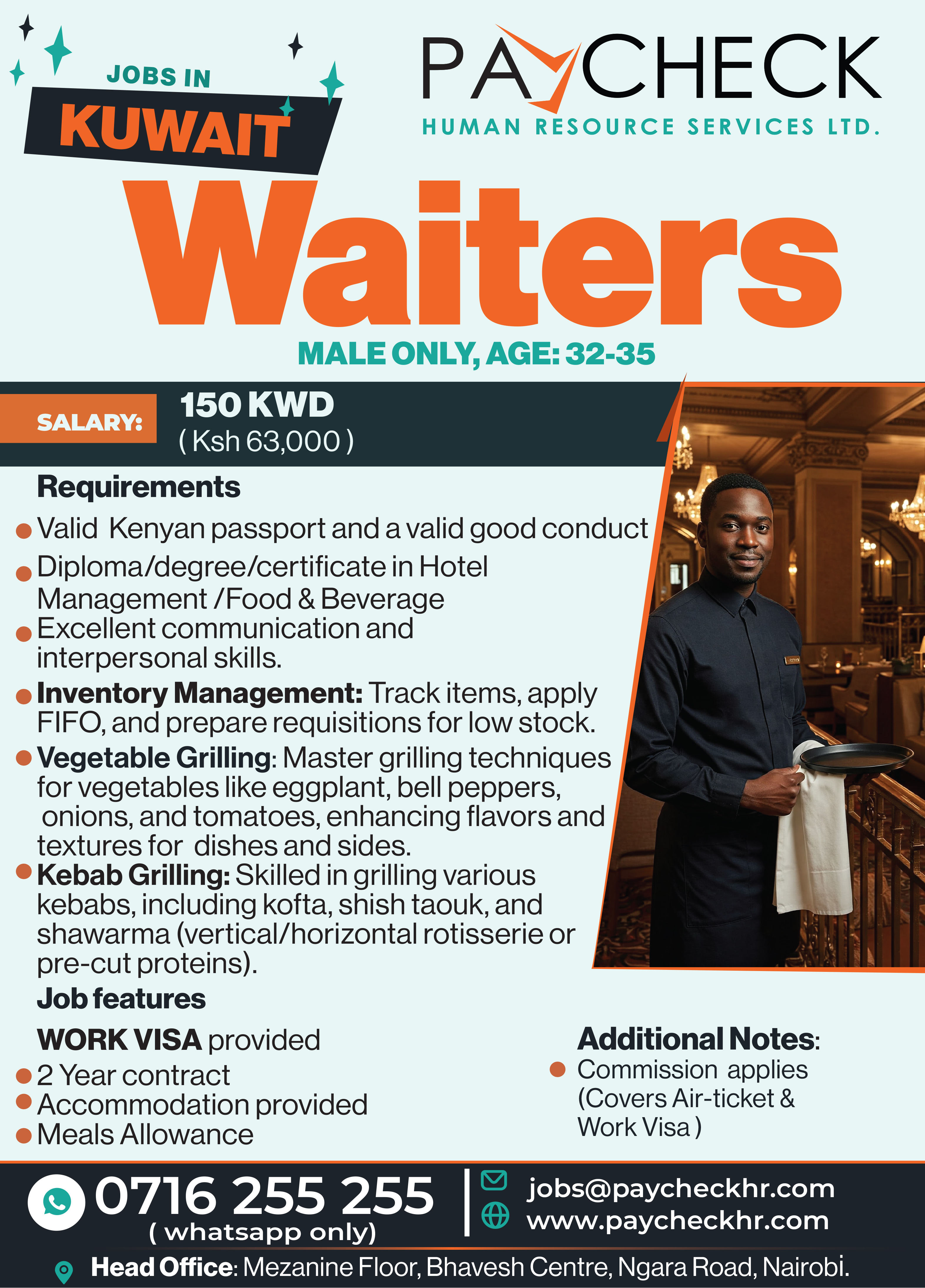 Pyacheckhr top recruitment agency in kenya offering bikers jobs in dubai